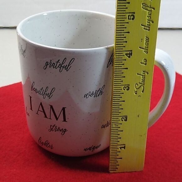 I Am... Positive affirmations Mug Artisan Collection speckles in bottom of Mug - Picture 6 of 7